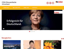 Tablet Screenshot of cdu-dossenheim.de